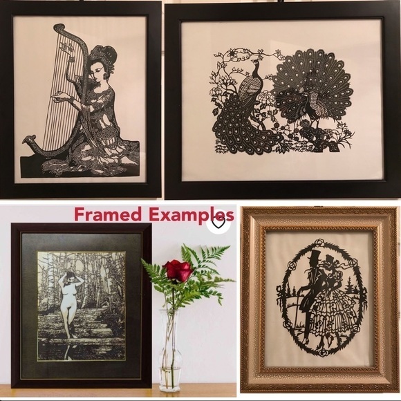 💖 Handmade PaperCut Silhouette Scherenschn… - Picture 4 of 5